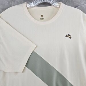 Tracksmith Van Cortlandt Tee Mens Medium Cream Green Running Shirt Performance